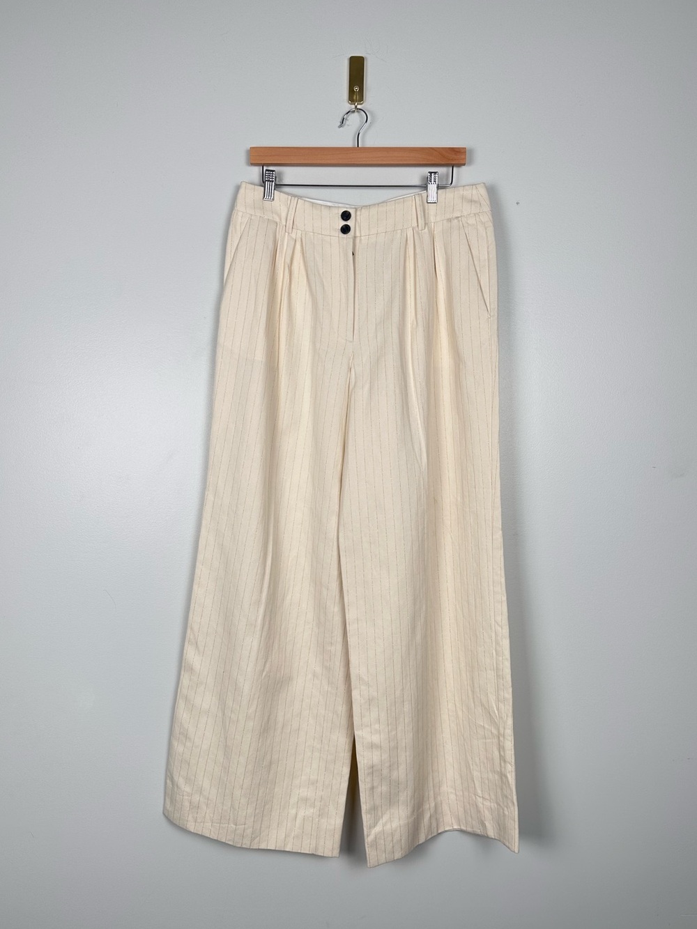 ALLSAINTS Payton Wide Leg Linen Blend Trousers - Picture 2 of 12